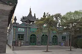 Caractère shou sous ses deux formes sur les portes de la Grande mosquée de Hohhot, en Mongolie-Intérieure.