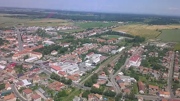 Holice : vue aérienne.