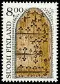 La porte en fer forgé sur un timbre postal de 1983.