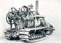 Holt à vapeur avec roue avant, 1908.