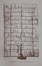 Parchemin médiéval manuscrit.