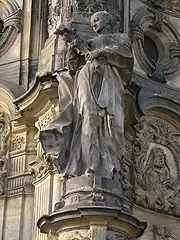Statue de saint Louis Gonzague - Colonne de la Sainte-Trinité à Olomouc (CZ).