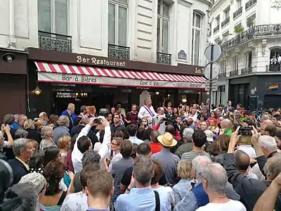 Hommage du Groupe France Insoumise à l'Assemblée nationale à Jean Jaurès, en 2017, 103 ans après son assassinat.