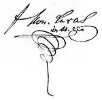 Signature de Honoré Laval