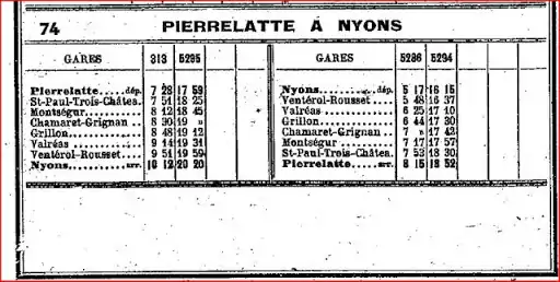 Horaires