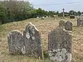 Cimetière à Hordle Cliff, site de la première église.