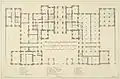 Plan du bâtiment en 1750.