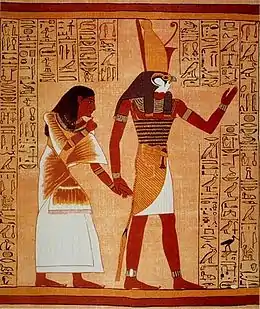 Horus portant le Pschent (papyrus d'Ani)