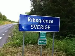 La frontière entre la Norvège et la Suède, près de Valsjöbyn