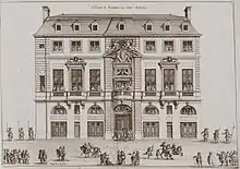 Façade de l'hôtel de Beauvais, gravure de Jean Marot