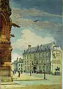 cathédrale et hôtel du lion d'or en 1912 par Eugène Auger.