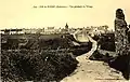 Île d'Houat : vue générale du village au début du XXe siècle (carte postale).