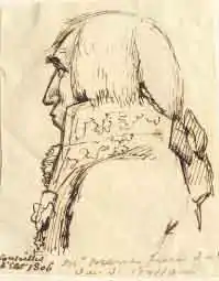 Portrait de M. Maret, conseiller d'État, Frédéric Christophe d'Houdetot (1778–1859), dessin à la plume, 1806