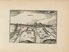 Vue de la cathédrale d'Amiens en 1634,