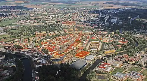 Vieille ville : vue aérienne.