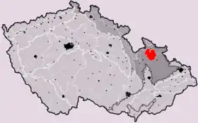 Localisation du massif de Hrubý Jeseník en République tchèque