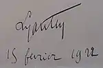 Signature de Hubert Lyautey