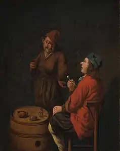 Fumeur et buveurvers 1675, Rotterdam