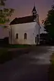 Chapelle, éclairée avec des LED pendant une longue exposition.