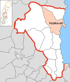 Localisation de Hudiksvall