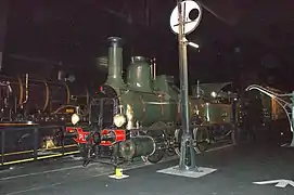 030 n°1423 de 1854 du PLM restaurée en état d'origine et conservée à la Cité du train à Mulhouse