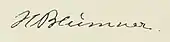 signature de Hugo Blümner