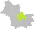 Localisation de la commune dans le canton de Chambord