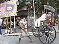 Rickshaw à Calcutta.