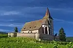 Église mixte Saint-Jacques-le-Majeuréglise, enceinte fortifiée