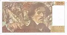 100 francs Delacroix, Face verso