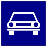 Panneau de signalisation hongrois "voie rapide" (route express)