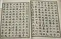 Calligraphie coréenne et chinoise en colonnes