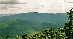 Hunter Mountain depuis le Black Dome au nord.