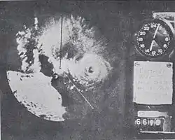 Image radar de l’ouragan Edith à son intensité maximale
