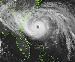 Ouragan Hugo le 21 septembre près de la Floride.