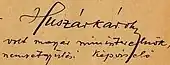 signature de Károly Huszár