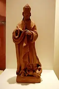 Statuette de saint Domitien, Auguste Geedts (1850), musée communal de Huy.