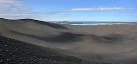 Vue de l'intérieur du cratère du Hverfjall.