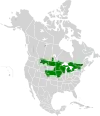 Aire de répartition du Méné laiton