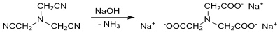 Hydrolyse alcaline de NTAN vers le sel trisodique de NTA