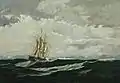 Navire de guerre en haute mer