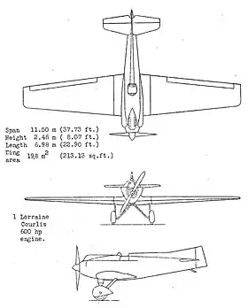 vue en plan de l’avion