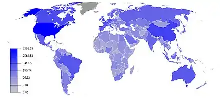 Carte des principaux pays d'accueil des IDE à fin 2016