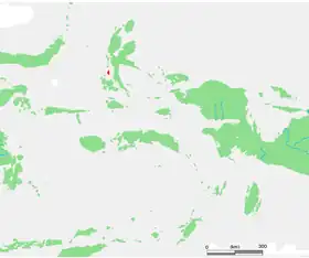 Localisation de l'île de Kayoa (en rouge sur la carte)