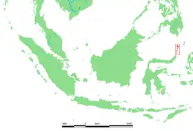 Carte des Philippines, montrant en rouge les îles Sangir.