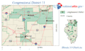 Carte du 11e district congressionnel de 2003 à 2013