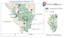 Description de l'image IL-19 congressional district.gif.