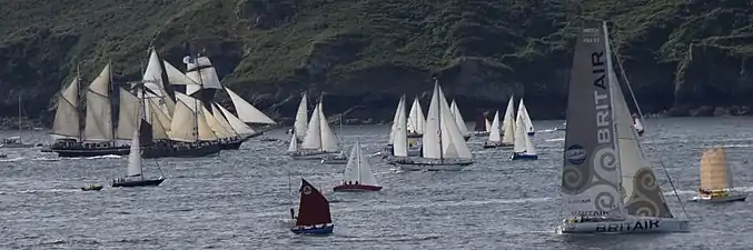 Les bateaux quittant Brest pour Douarnenez.