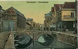 Le pont Becquet à Amiens, au début du xxe siècle.