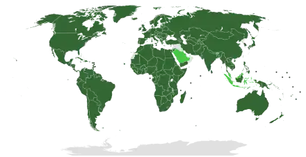 Carte des membres de l'OIM